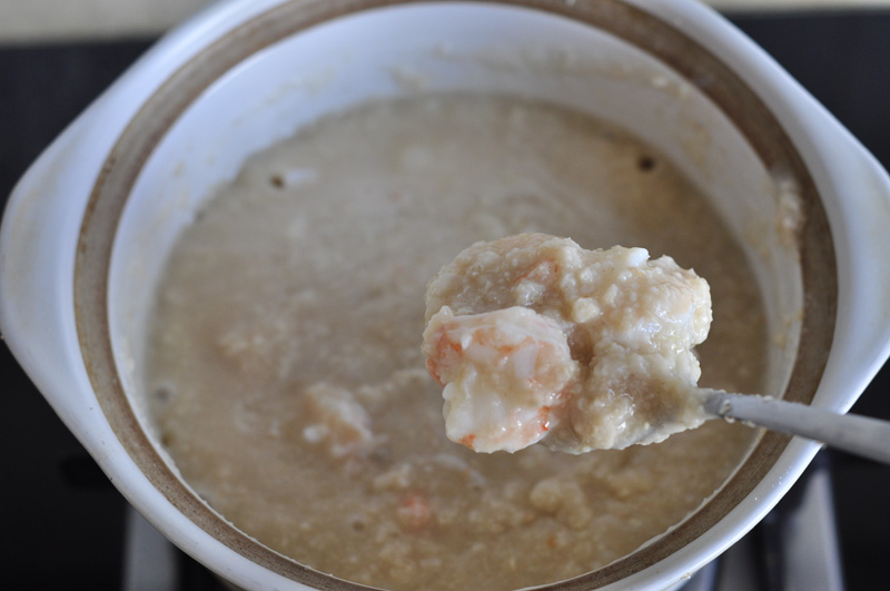 蝦仁雞蛋燕麥粥